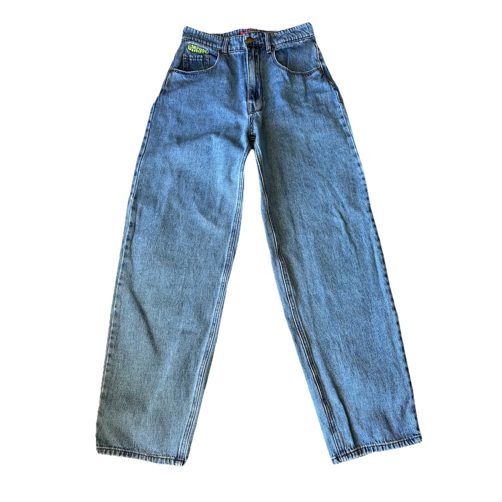 EMPYRE Tori High Waist‎ Jeans Tapered Leg Vintage Streetwear Patches Skater Punk